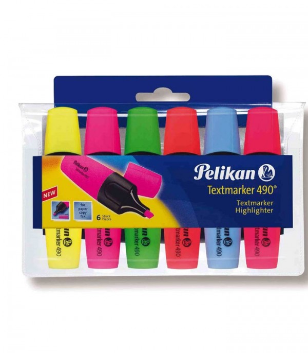 Pelikan Text Marker 490 6 Pieces/ Pack - Multi Colors