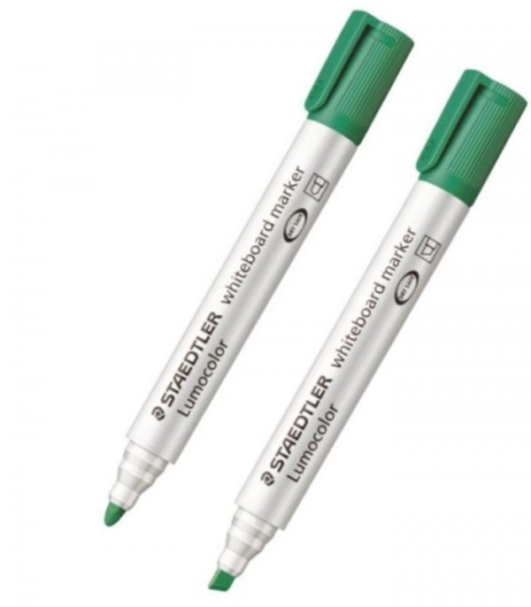 Staedtler White Board Marker With Dry Safe Ink 351 Green 10Pcs/Box